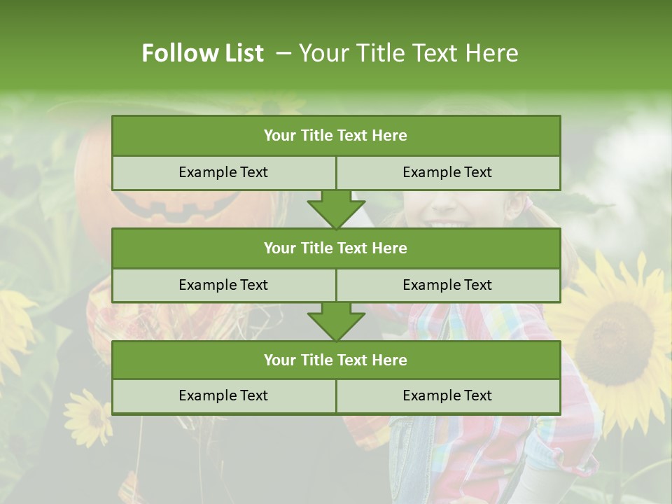 Flower Playing Autumn PowerPoint Template