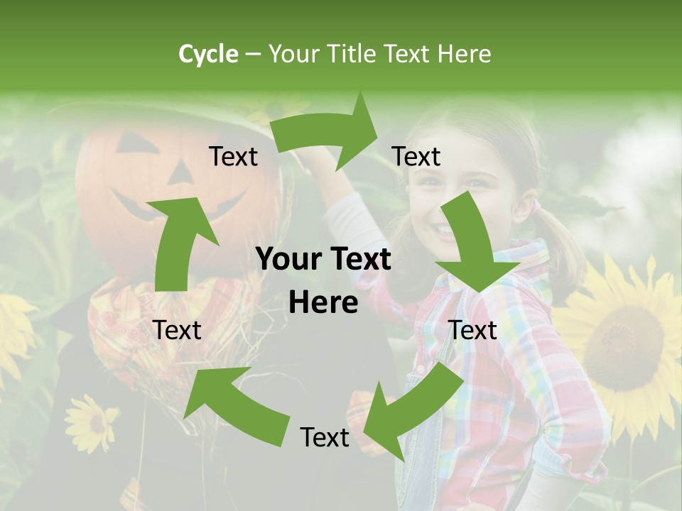 Flower Playing Autumn PowerPoint Template