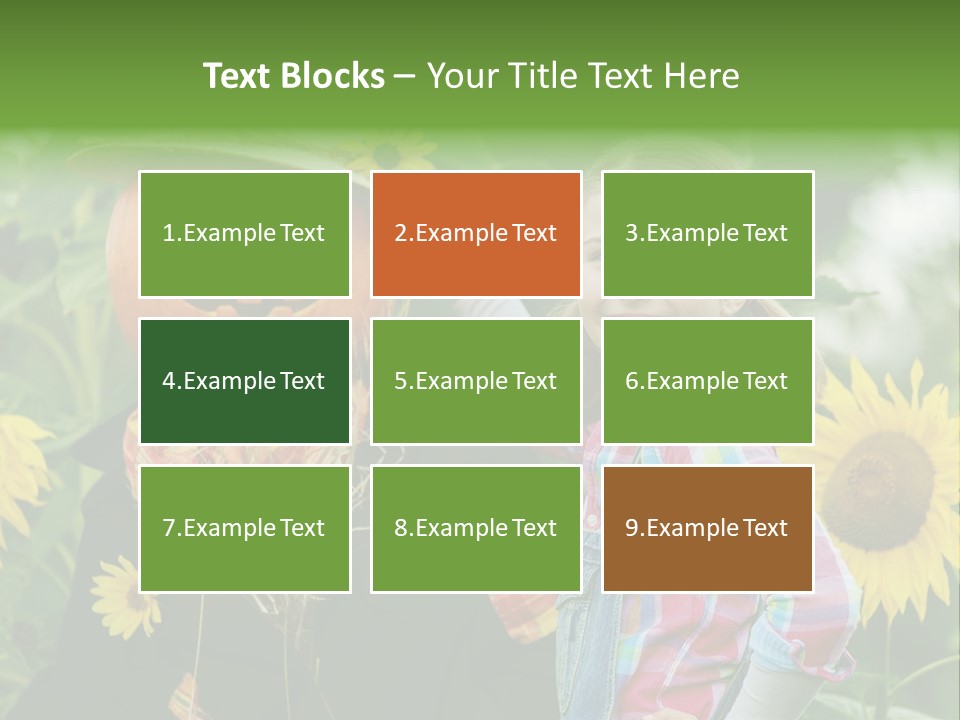 Flower Playing Autumn PowerPoint Template