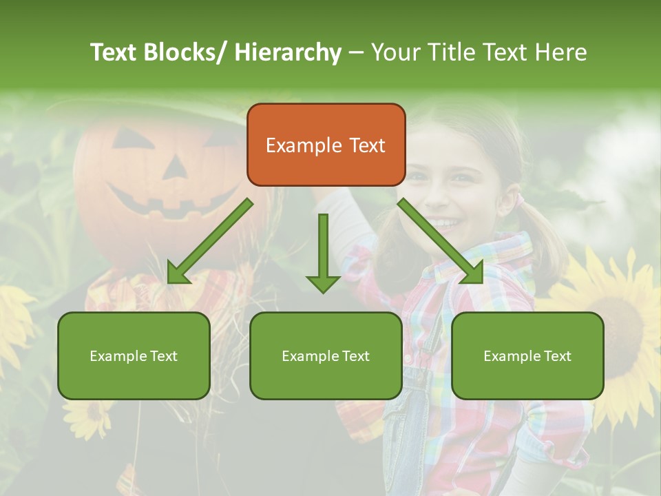 Flower Playing Autumn PowerPoint Template