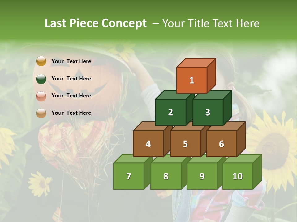 Flower Playing Autumn PowerPoint Template