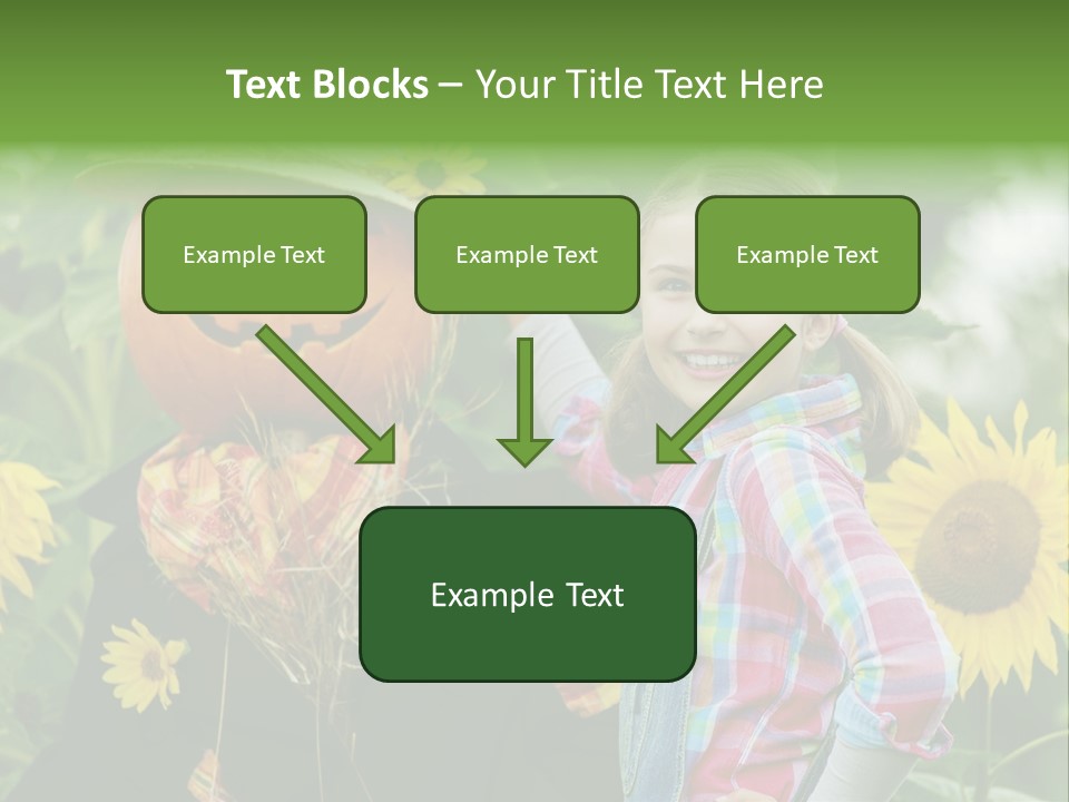 Flower Playing Autumn PowerPoint Template