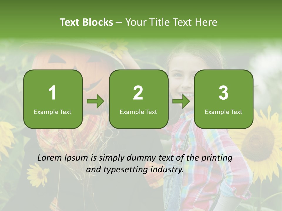 Flower Playing Autumn PowerPoint Template