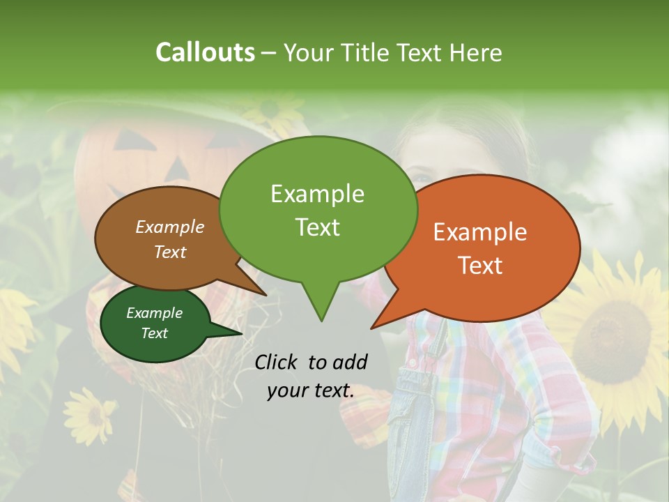 Flower Playing Autumn PowerPoint Template