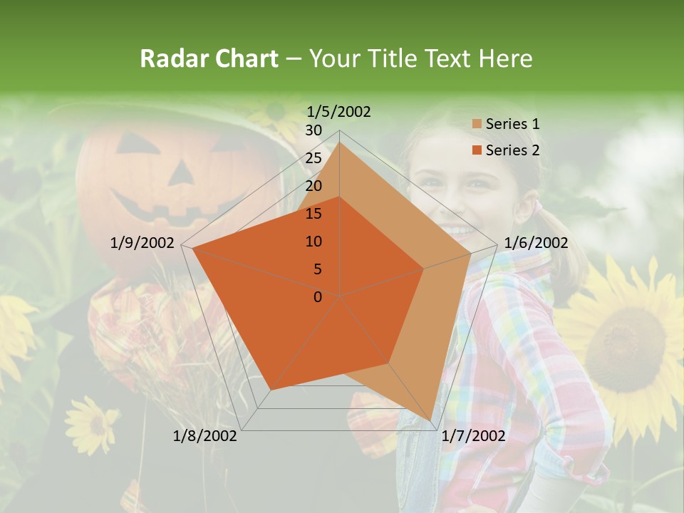 Flower Playing Autumn PowerPoint Template