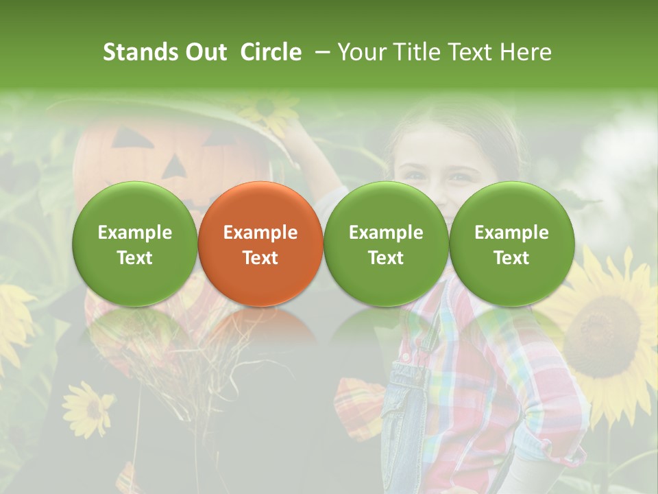 Flower Playing Autumn PowerPoint Template