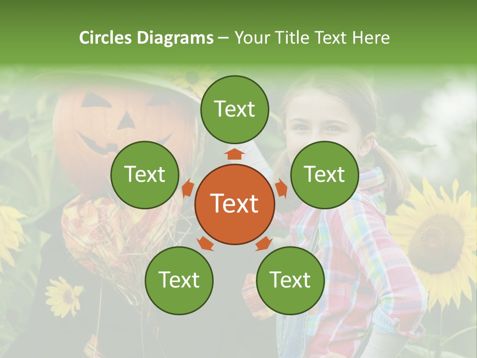 Flower Playing Autumn PowerPoint Template