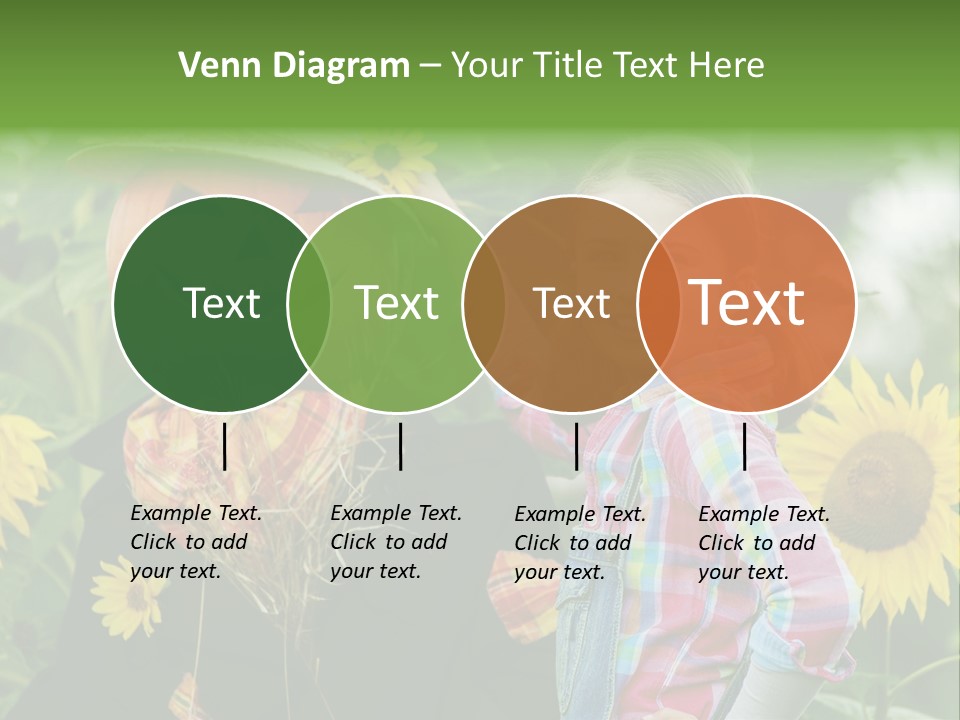 Flower Playing Autumn PowerPoint Template