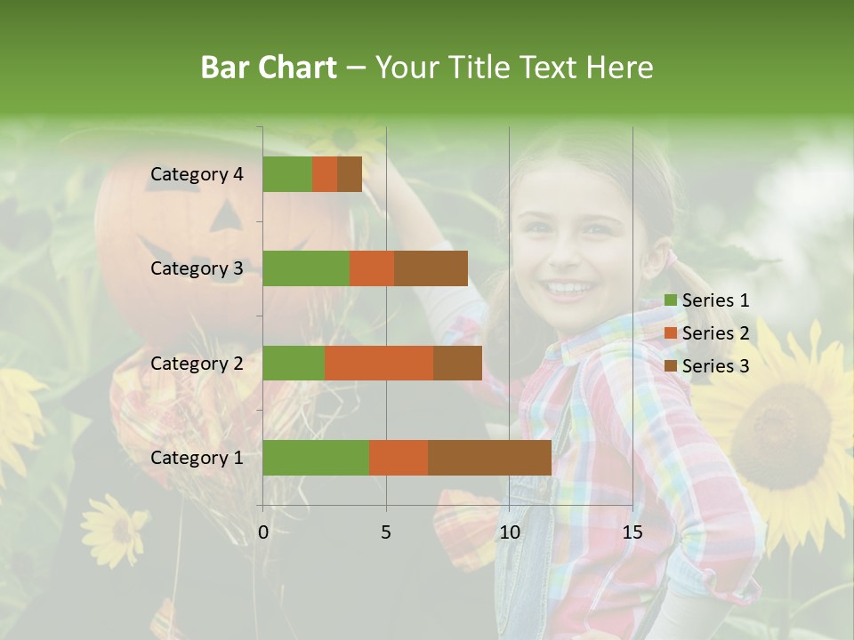 Flower Playing Autumn PowerPoint Template