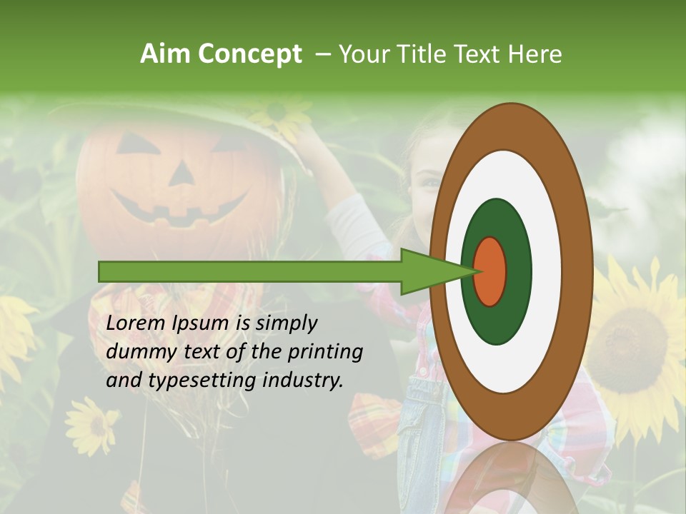 Flower Playing Autumn PowerPoint Template