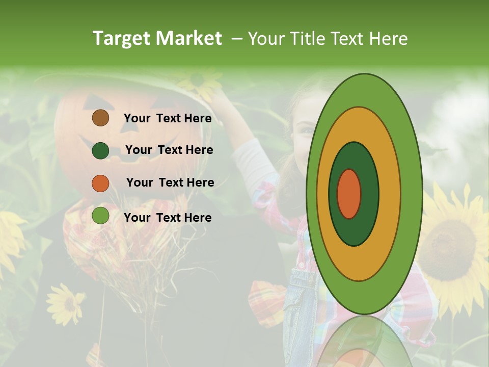 Flower Playing Autumn PowerPoint Template