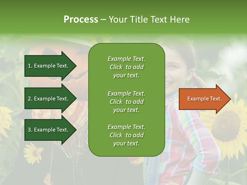 Flower Playing Autumn PowerPoint Template