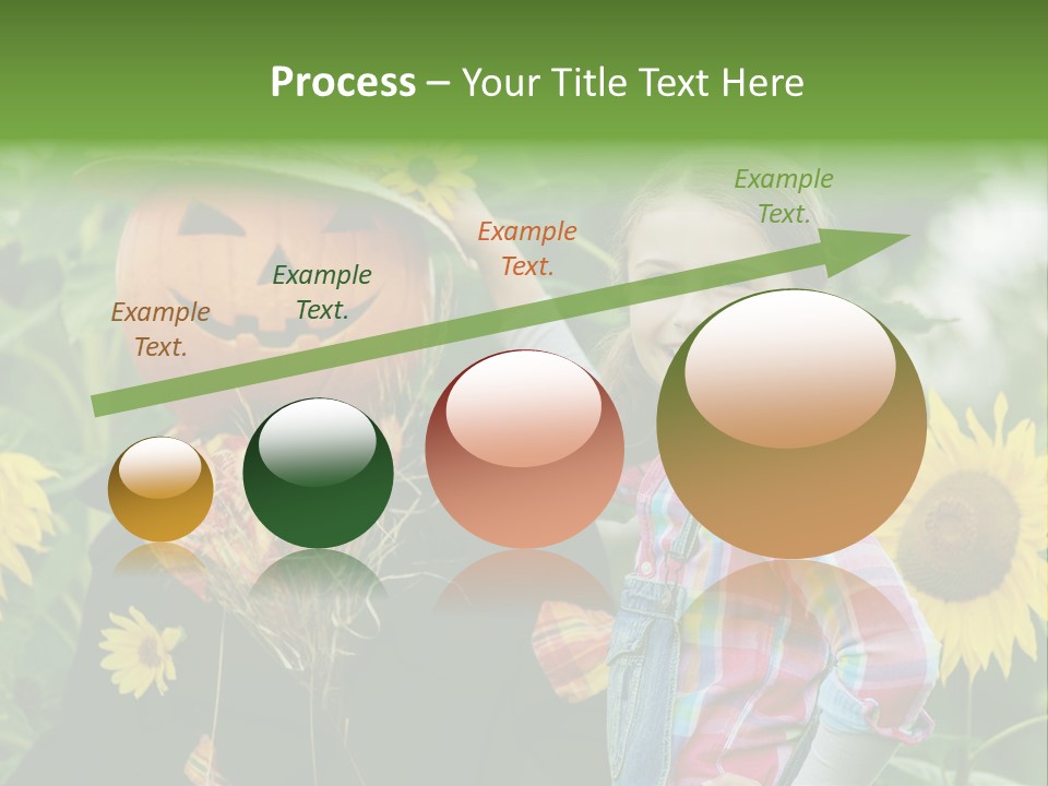 Flower Playing Autumn PowerPoint Template