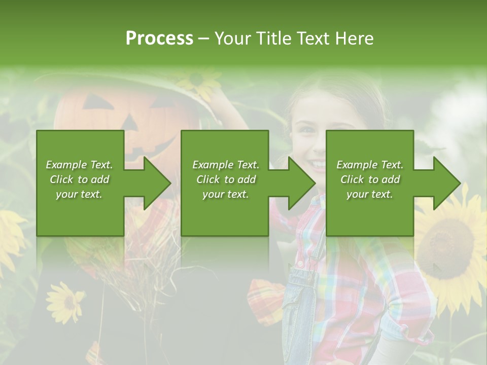 Flower Playing Autumn PowerPoint Template