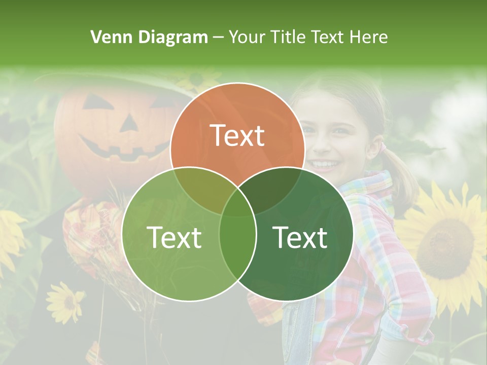 Flower Playing Autumn PowerPoint Template
