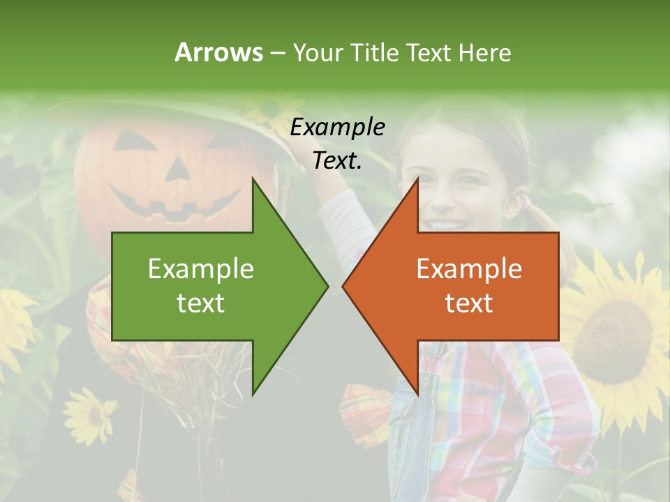 Flower Playing Autumn PowerPoint Template