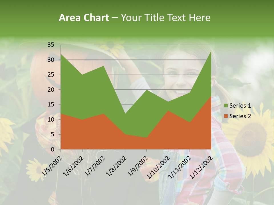 Flower Playing Autumn PowerPoint Template