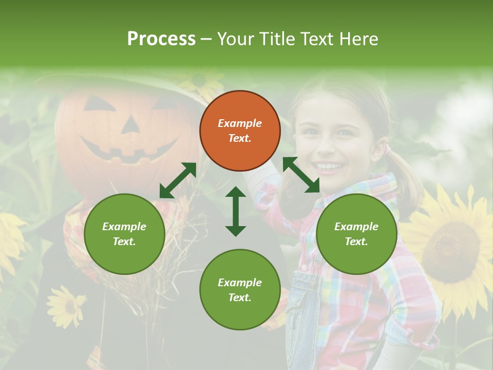 Flower Playing Autumn PowerPoint Template