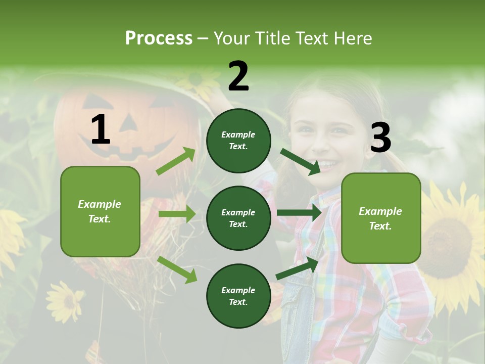 Flower Playing Autumn PowerPoint Template