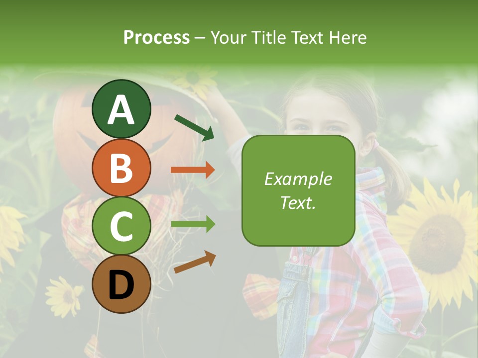 Flower Playing Autumn PowerPoint Template