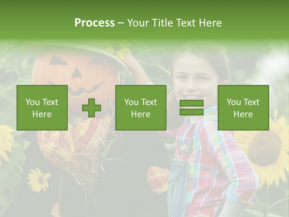 Flower Playing Autumn PowerPoint Template