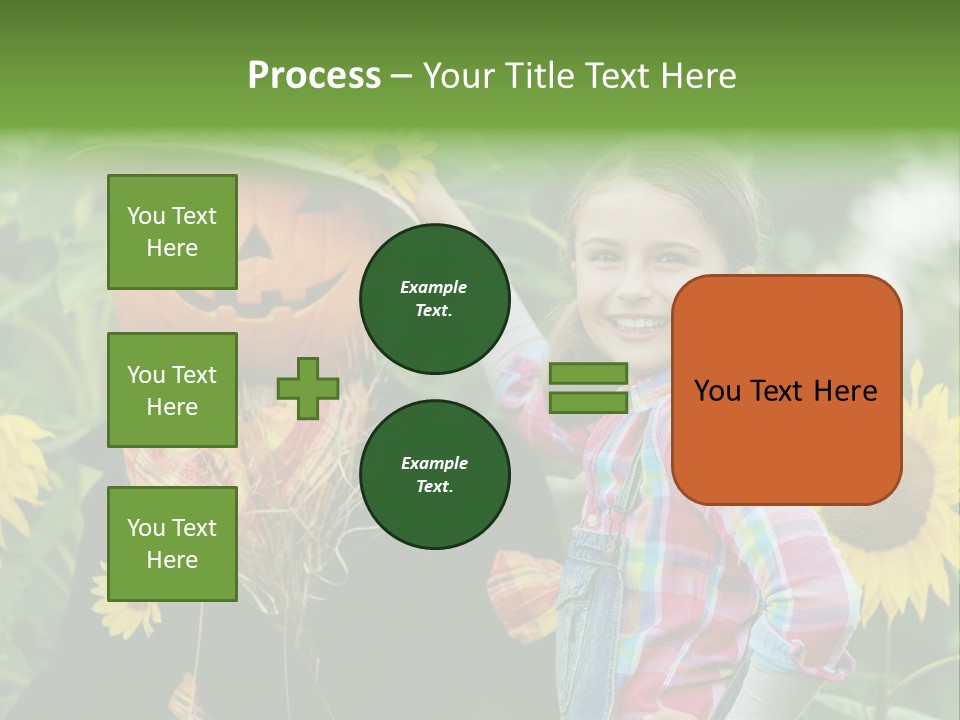 Flower Playing Autumn PowerPoint Template