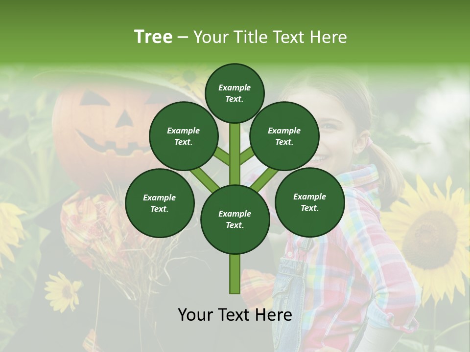 Flower Playing Autumn PowerPoint Template