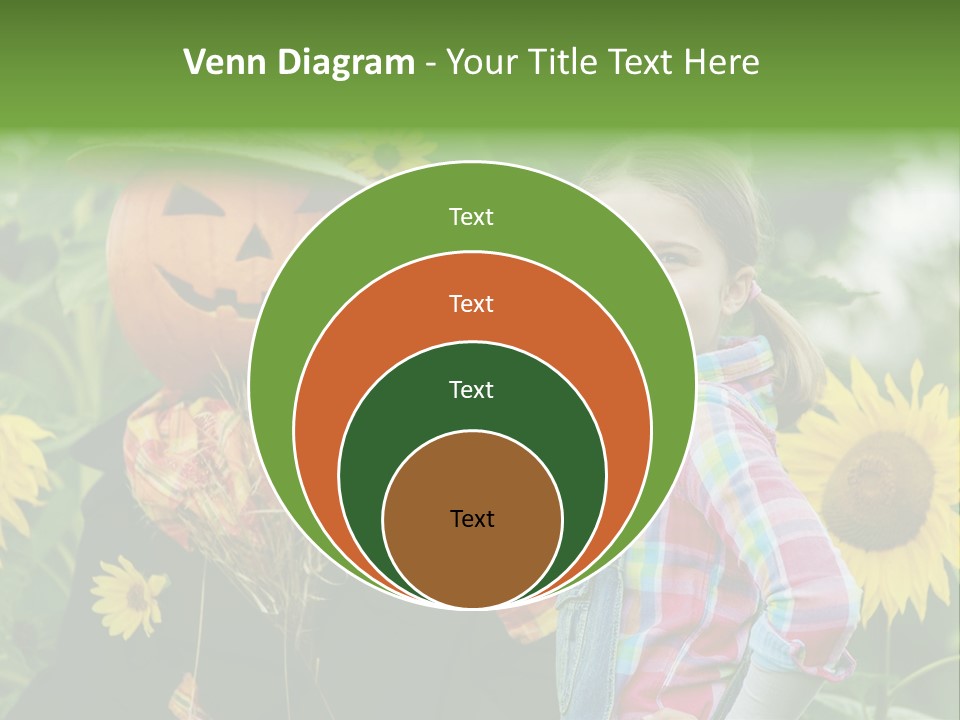 Flower Playing Autumn PowerPoint Template