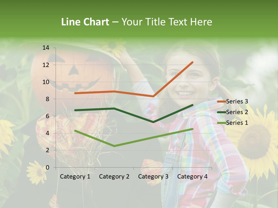 Flower Playing Autumn PowerPoint Template