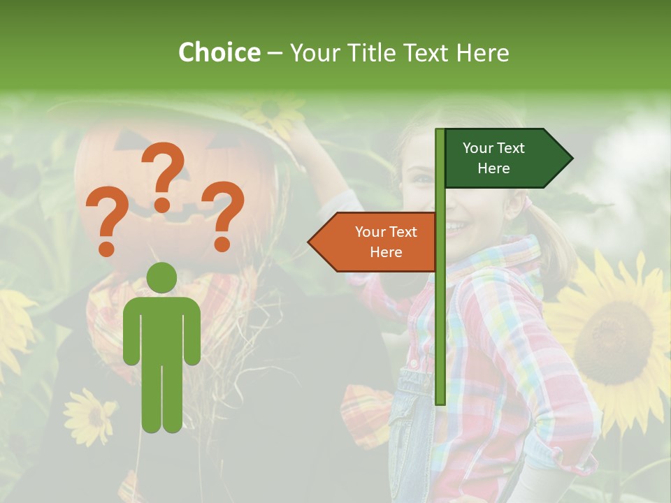 Flower Playing Autumn PowerPoint Template