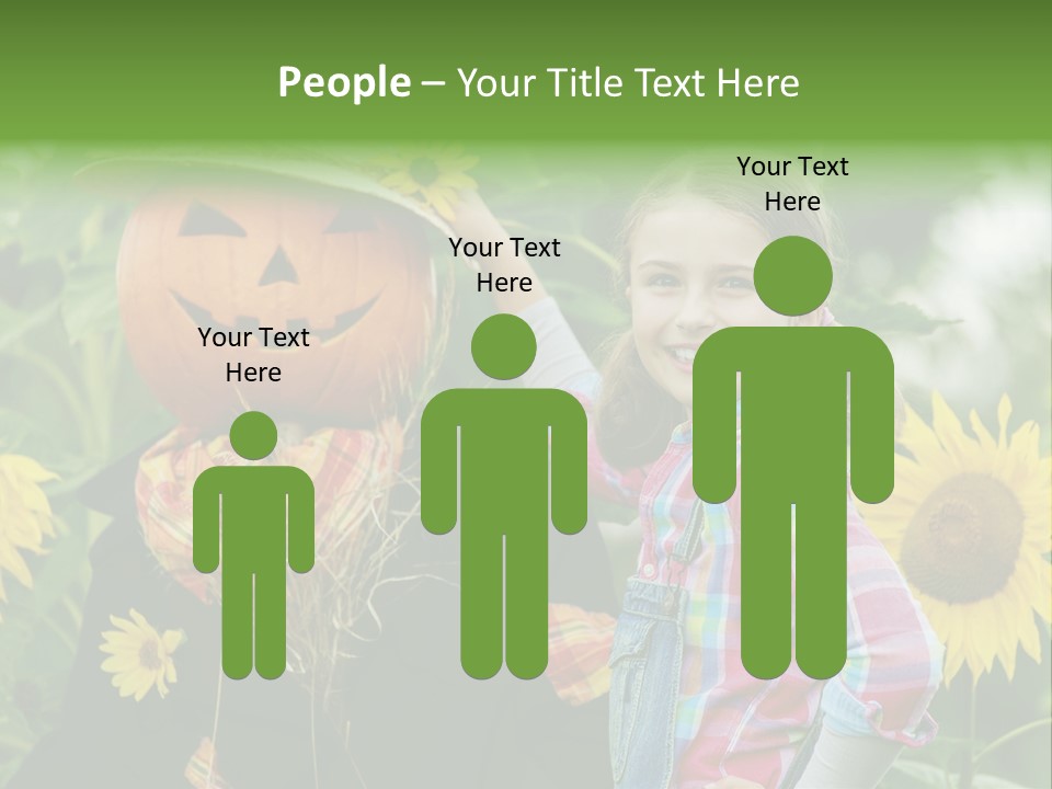 Flower Playing Autumn PowerPoint Template