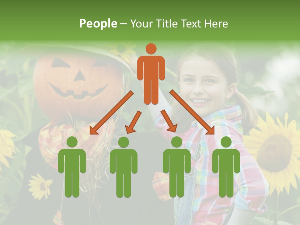 Flower Playing Autumn PowerPoint Template