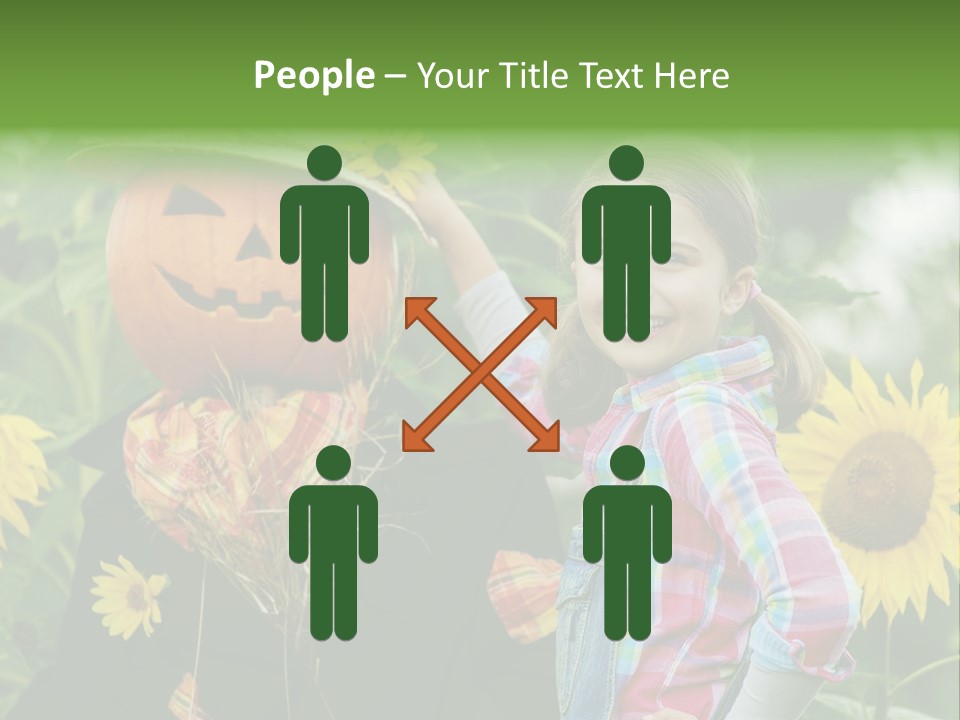 Flower Playing Autumn PowerPoint Template