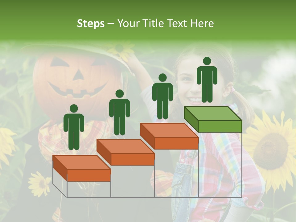 Flower Playing Autumn PowerPoint Template