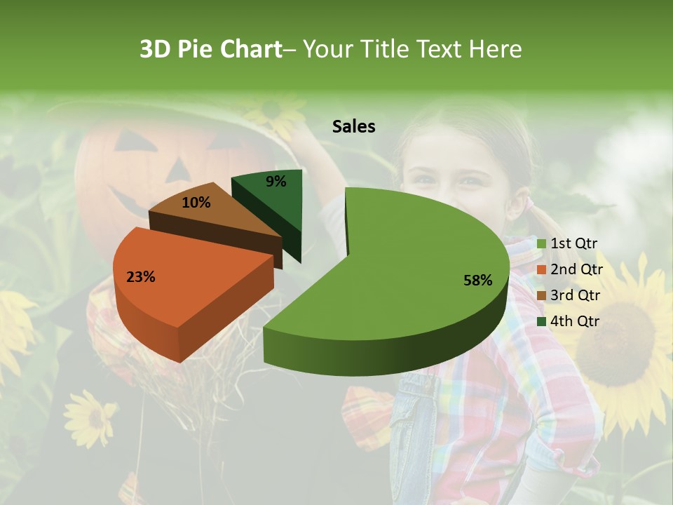 Flower Playing Autumn PowerPoint Template