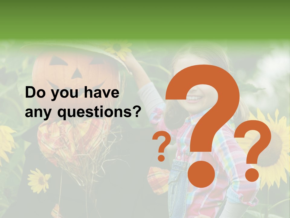 Flower Playing Autumn PowerPoint Template