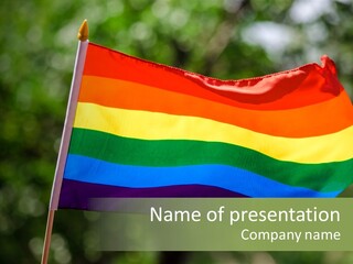 Freedom Sign Colorful PowerPoint Template