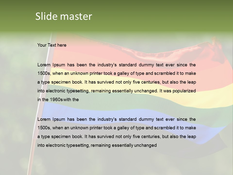 Freedom Sign Colorful PowerPoint Template