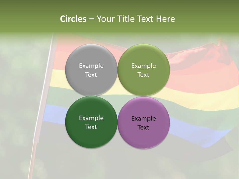 Freedom Sign Colorful PowerPoint Template