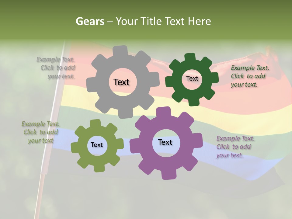 Freedom Sign Colorful PowerPoint Template