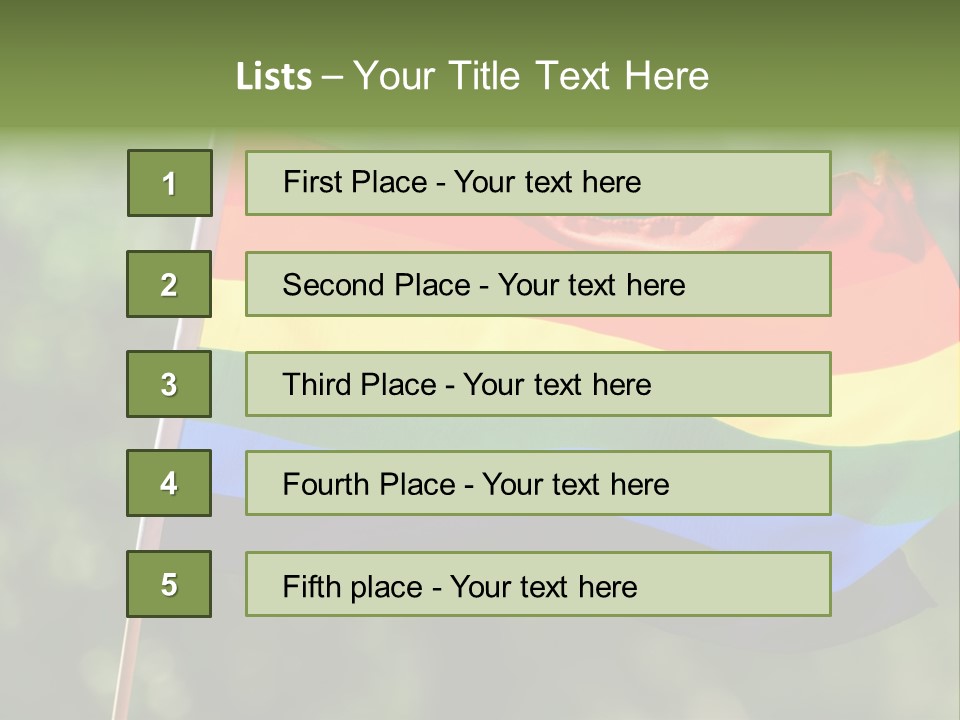 Freedom Sign Colorful PowerPoint Template