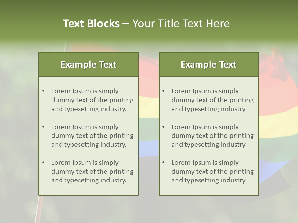 Freedom Sign Colorful PowerPoint Template