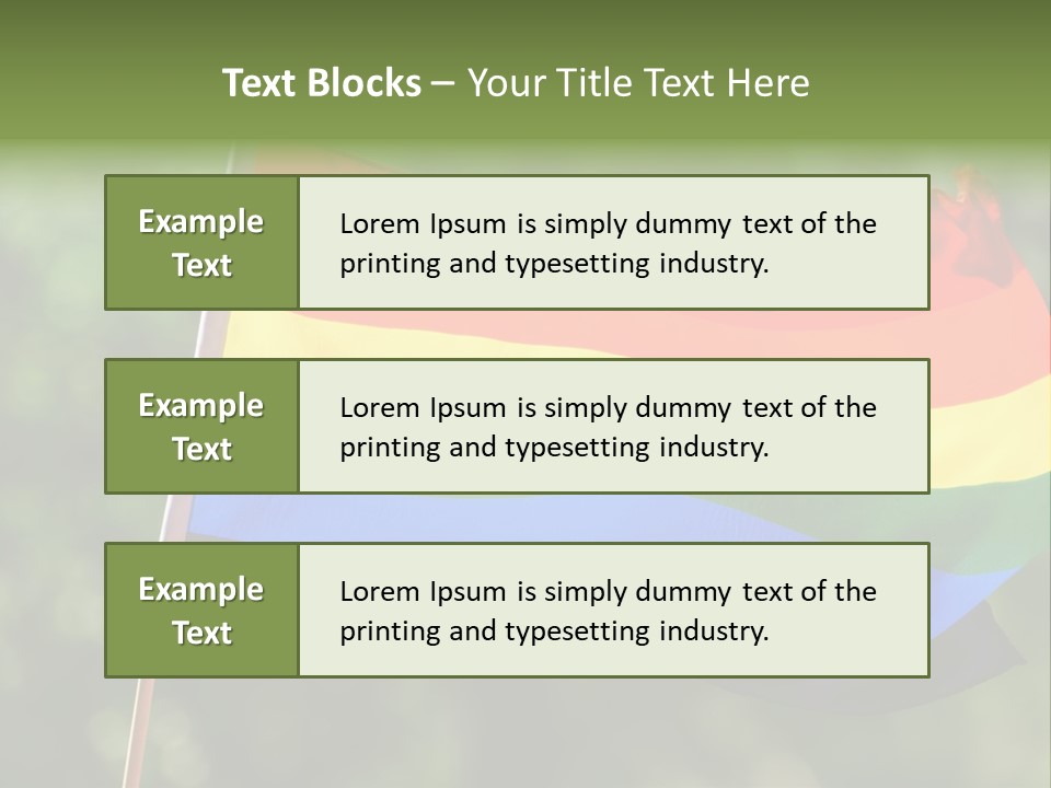 Freedom Sign Colorful PowerPoint Template