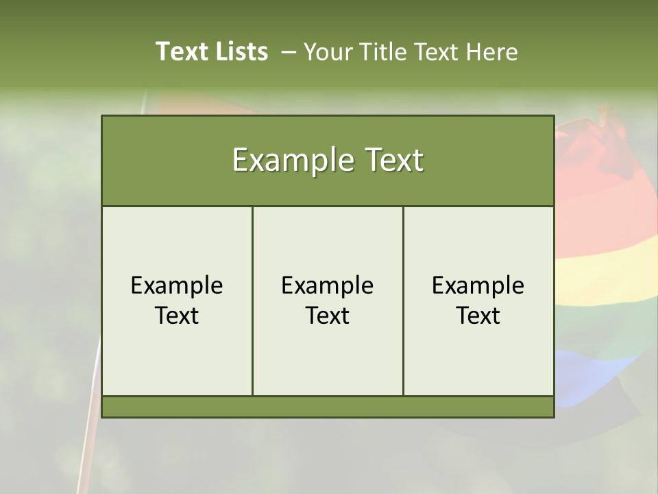 Freedom Sign Colorful PowerPoint Template