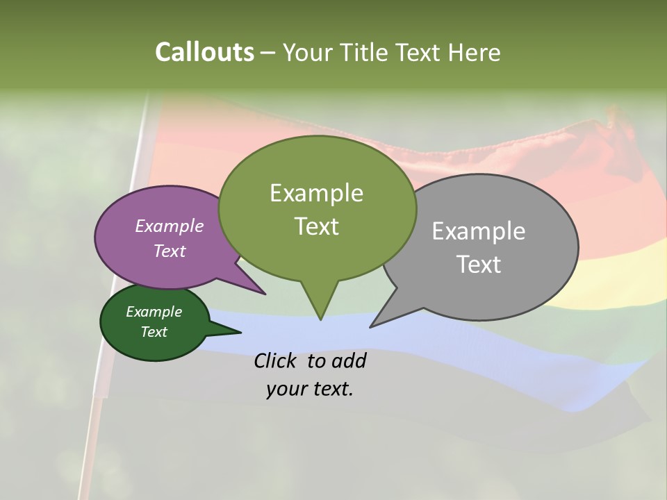Freedom Sign Colorful PowerPoint Template