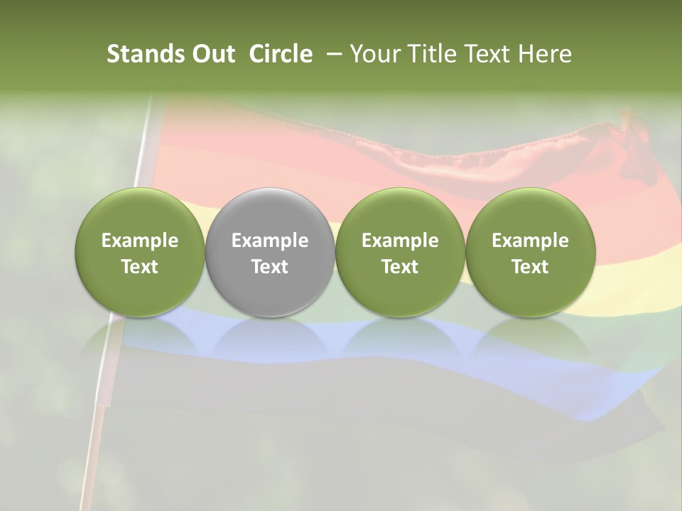 Freedom Sign Colorful PowerPoint Template