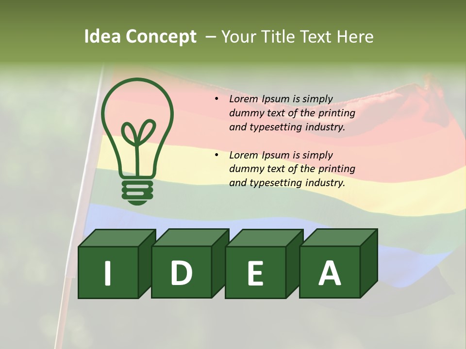 Freedom Sign Colorful PowerPoint Template