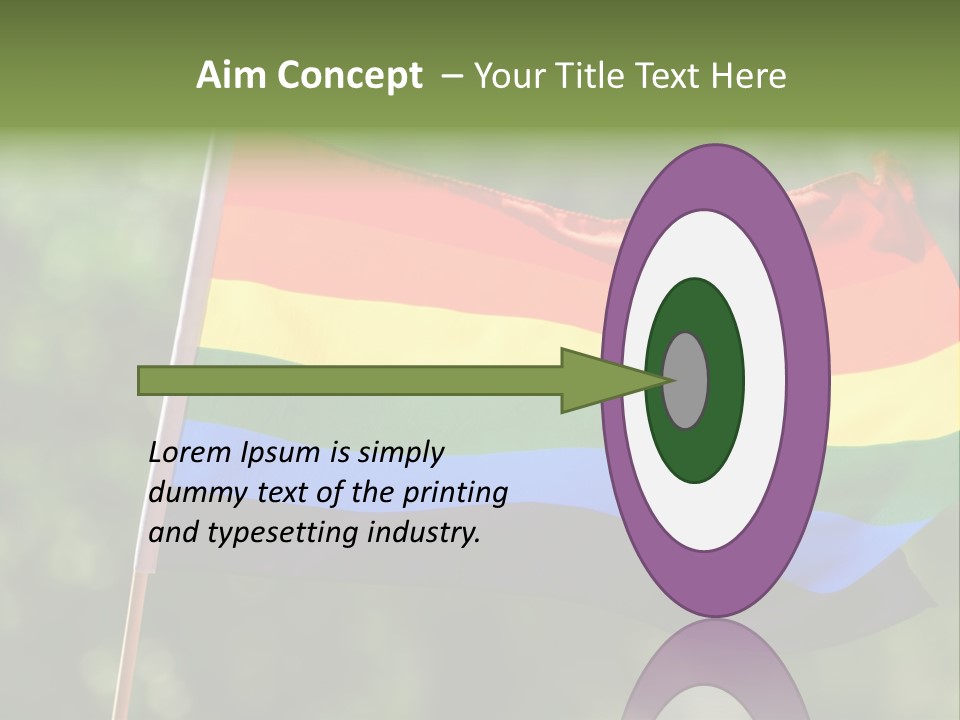 Freedom Sign Colorful PowerPoint Template