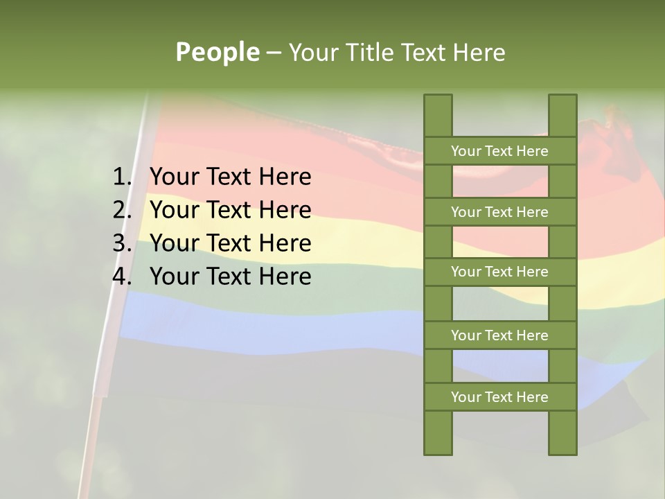 Freedom Sign Colorful PowerPoint Template