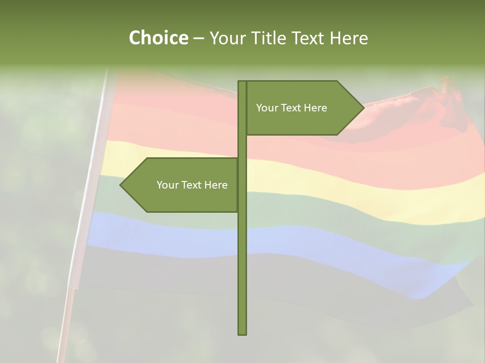 Freedom Sign Colorful PowerPoint Template